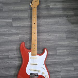 B) fender stratocaster - mexican - fiesta red