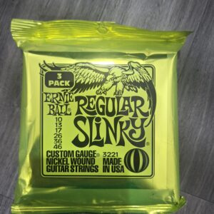 electric guitar strings - 3 pack ernie ball regular slinky 10 - 46